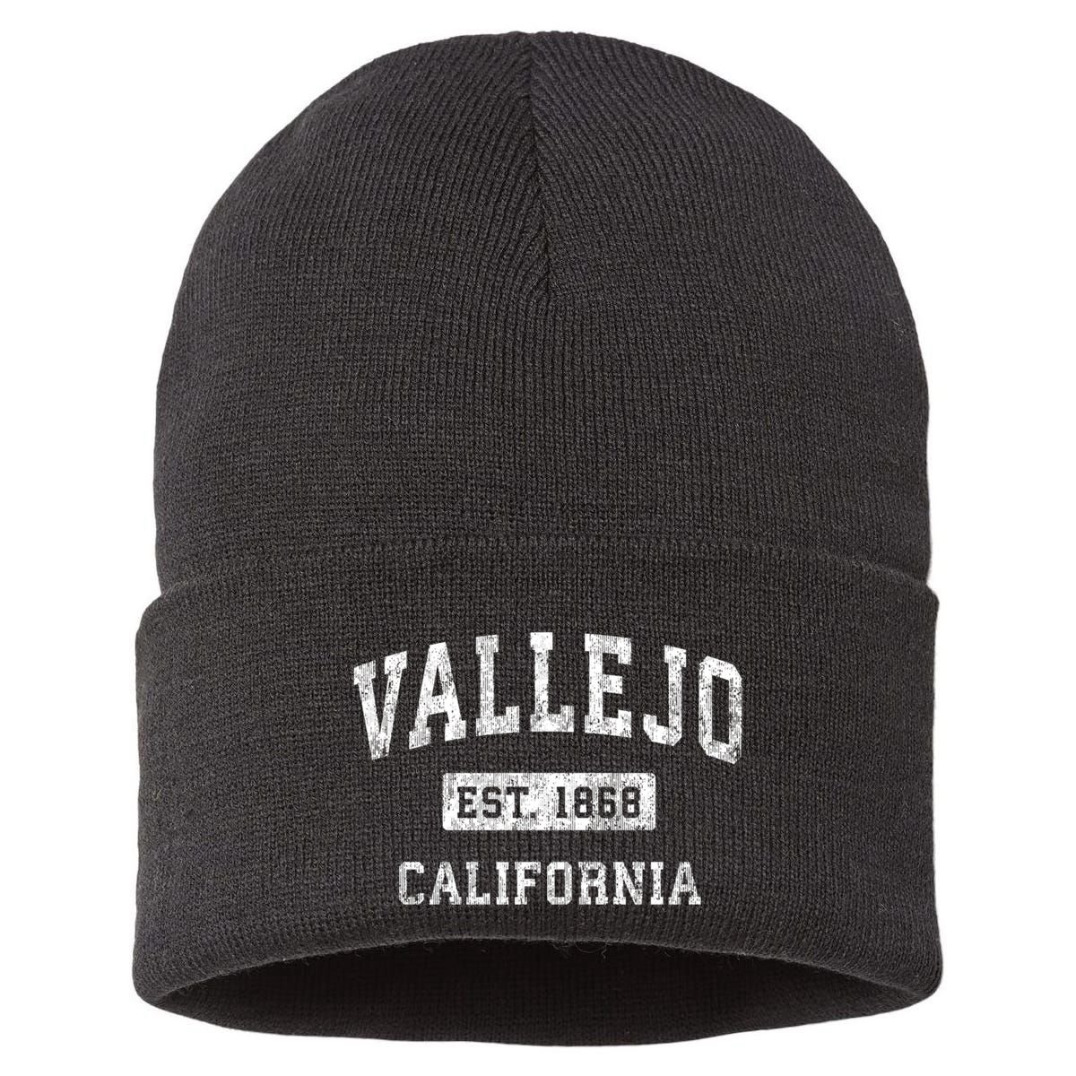 Vallejo California Ca Vintage Established Sports Design Sustainable Knit Beanie