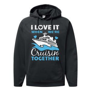 Vacation Cool Cruise Art Cruise Ship Couple Family Performance Fleece Hoodie