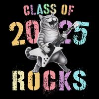 Vintage Cat Class Of 2025 Rocks Graduation Write My Bucket Hat