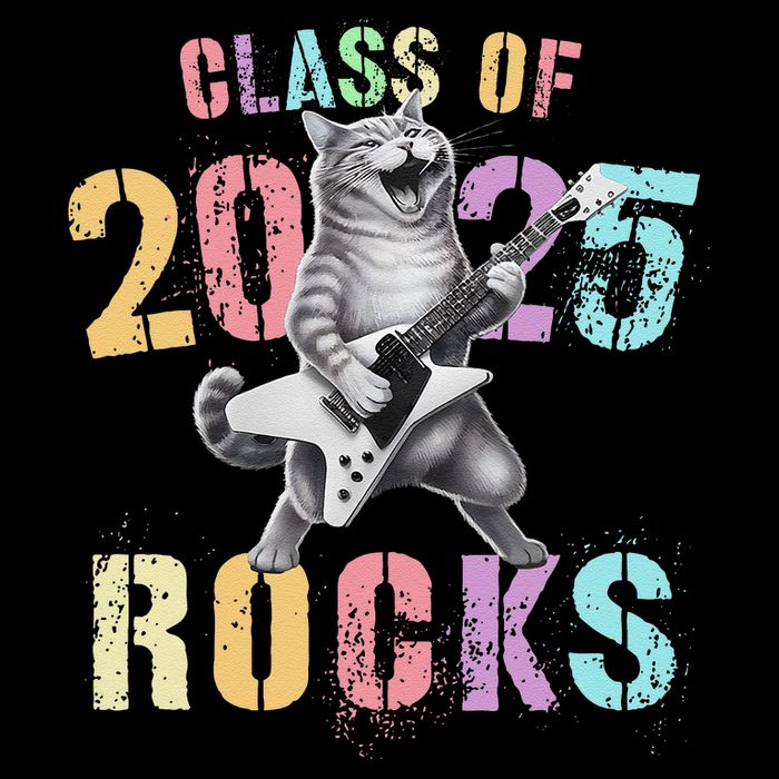 Vintage Cat Class Of 2025 Rocks Graduation Write My Bucket Hat