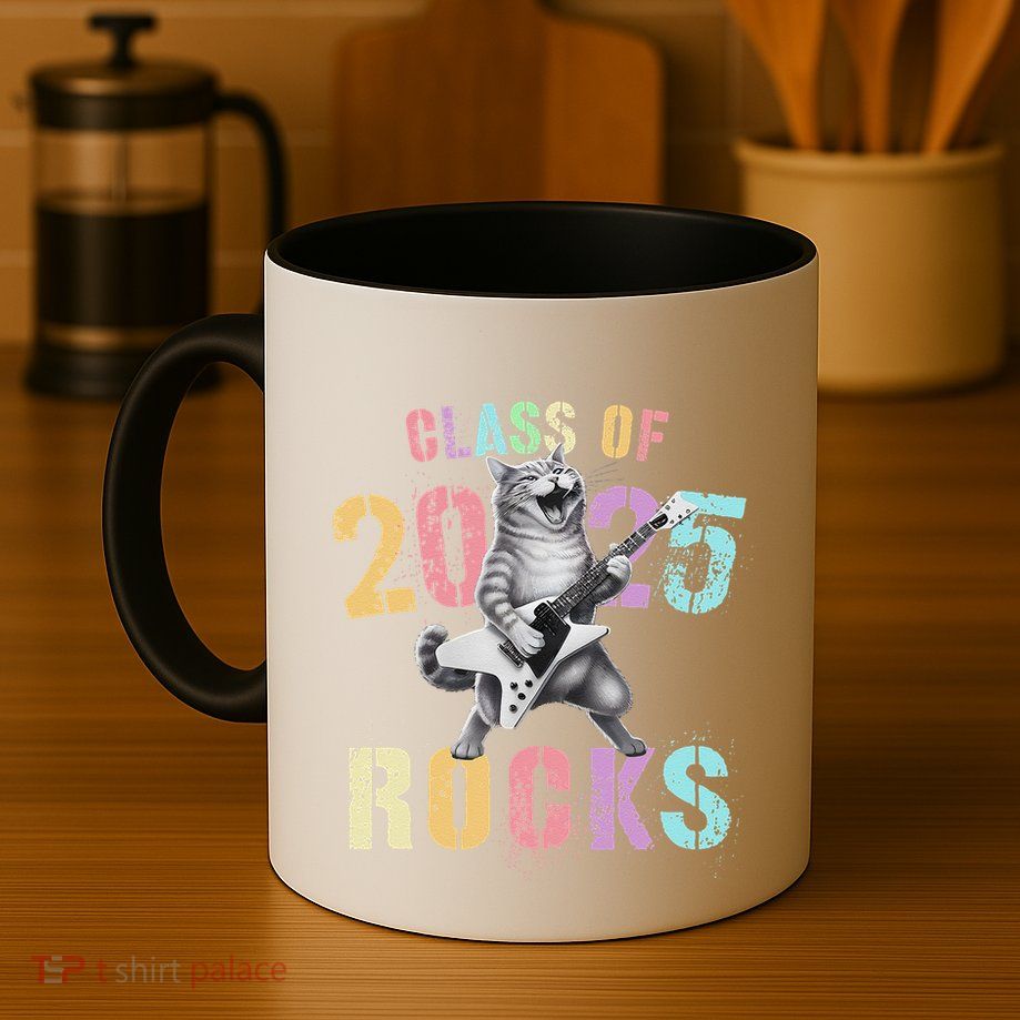 Vintage Cat Class Of 2025 Rocks Graduation Write My Mug