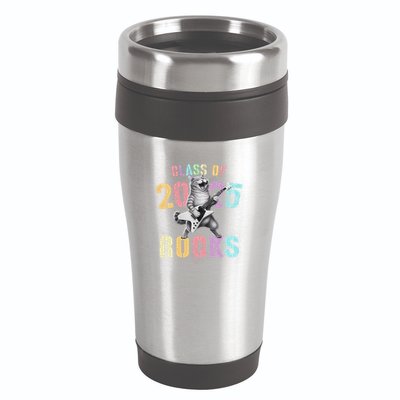 Vintage Cat Class Of 2025 Rocks Graduation Write My 16oz Travel Tumbler