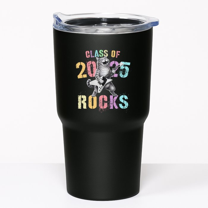 Vintage Cat Class Of 2025 Rocks Graduation Write My Tumbler