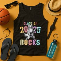 Vintage Cat Class Of 2025 Rocks Graduation Write My Tank Top