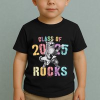 Vintage Cat Class Of 2025 Rocks Graduation Write My Toddler T-Shirt