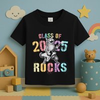 Vintage Cat Class Of 2025 Rocks Graduation Write My Toddler T-Shirt