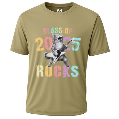Vintage Cat Class Of 2025 Rocks Graduation Write My Performance Shirt