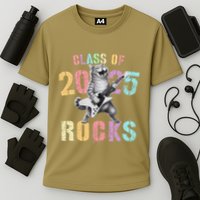 Vintage Cat Class Of 2025 Rocks Graduation Write My Performance Shirt
