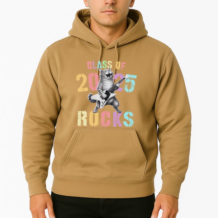 Vintage Cat Class Of 2025 Rocks Graduation Write My Hoodie