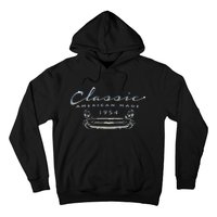 Vintage Classic Car 1954 Antique 70th Birthday Hoodie