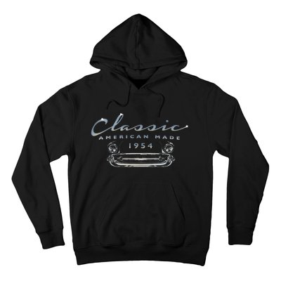 Vintage Classic Car 1954 Antique 70th Birthday Hoodie