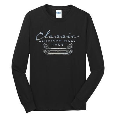 Vintage Classic Car 1954 Antique 70th Birthday Tall Long Sleeve T-Shirt