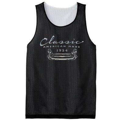 Vintage Classic Car 1954 Antique 70th Birthday Mesh Reversible Basketball Jersey Tank