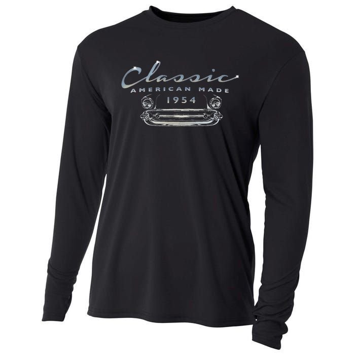 Vintage Classic Car 1954 Antique 70th Birthday Cooling Performance Long Sleeve Crew