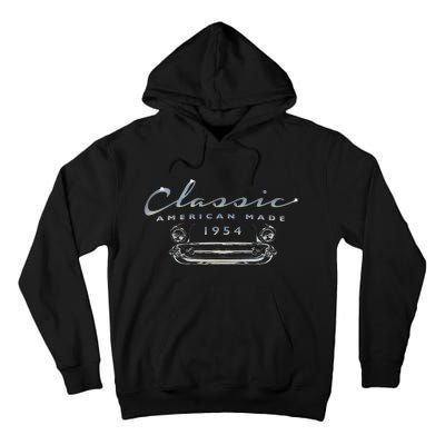 Vintage Classic Car 1954 Antique 70th Birthday Tall Hoodie