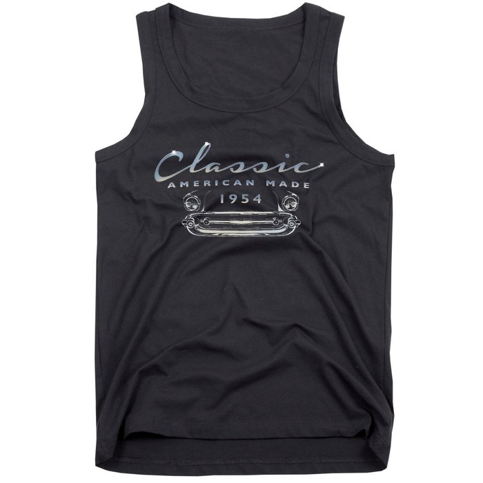 Vintage Classic Car 1954 Antique 70th Birthday Tank Top