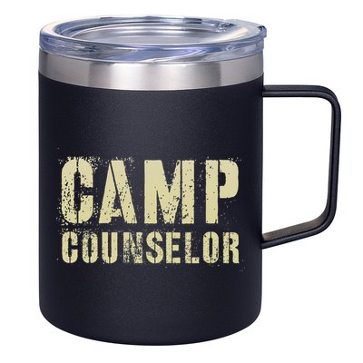 Vintage CAMP COUNSELOR Summer Teacher Instructor Coach 12oz Stainless Steel Coffee Mug
