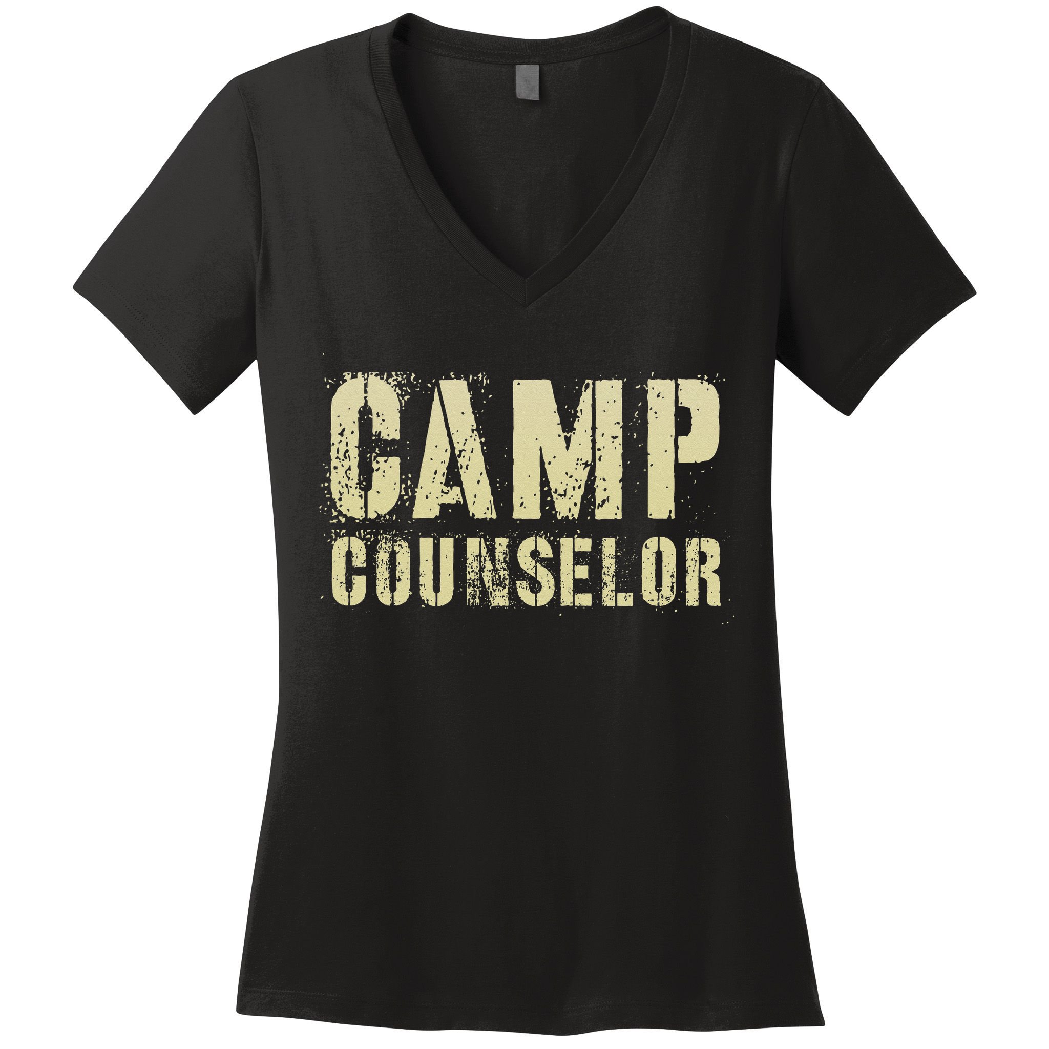 Vintage CAMP COUNSELOR Summer Teacher Instructor Coach Women's V-Neck T-Shirt