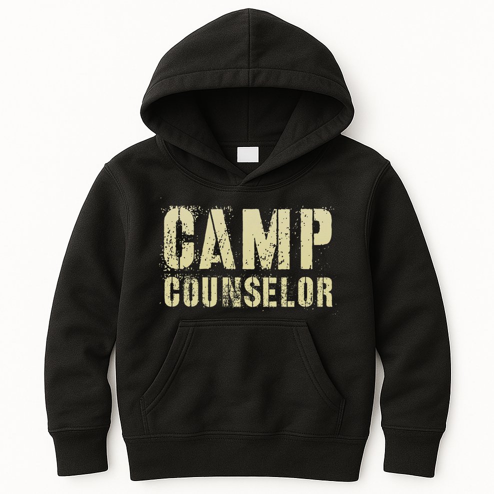 Vintage CAMP COUNSELOR Summer Teacher Instructor Coach Kids Hoodie