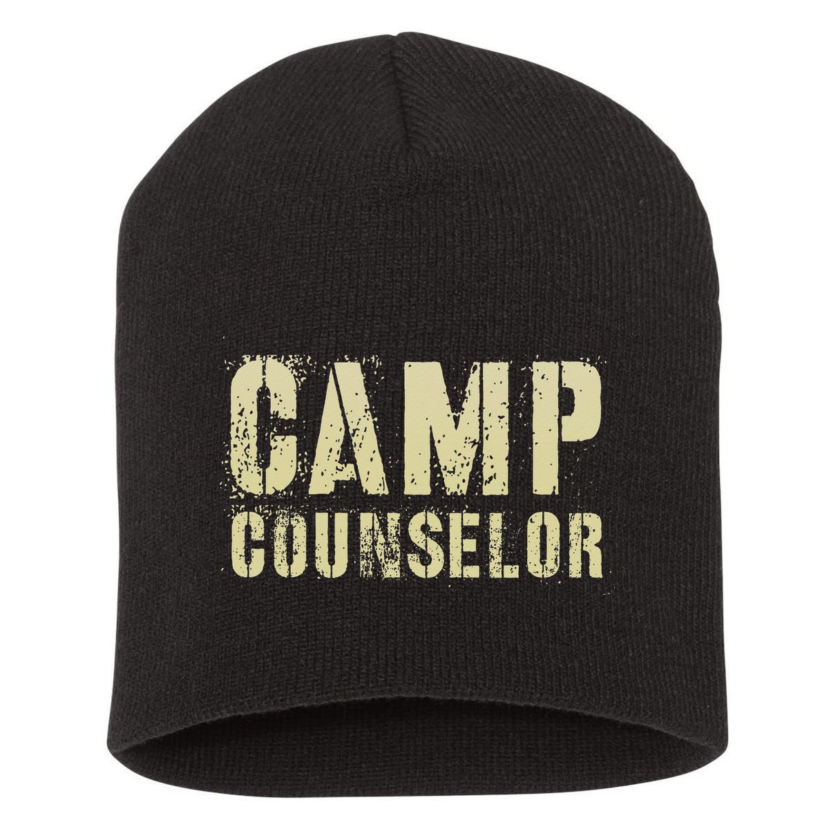 Vintage CAMP COUNSELOR Summer Teacher Instructor Coach Short Acrylic Beanie