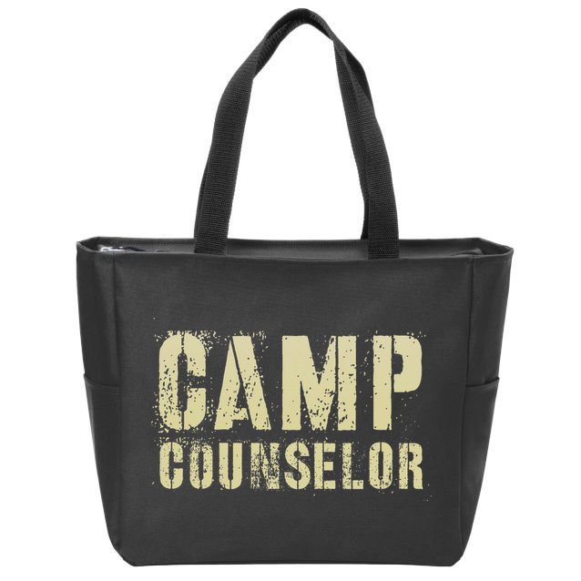 Vintage CAMP COUNSELOR Summer Teacher Instructor Coach Zip Tote Bag