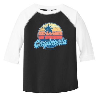 Vintage Carpinteria California Ca Classic 70s Retro Surfer Toddler Fine Jersey T-Shirt