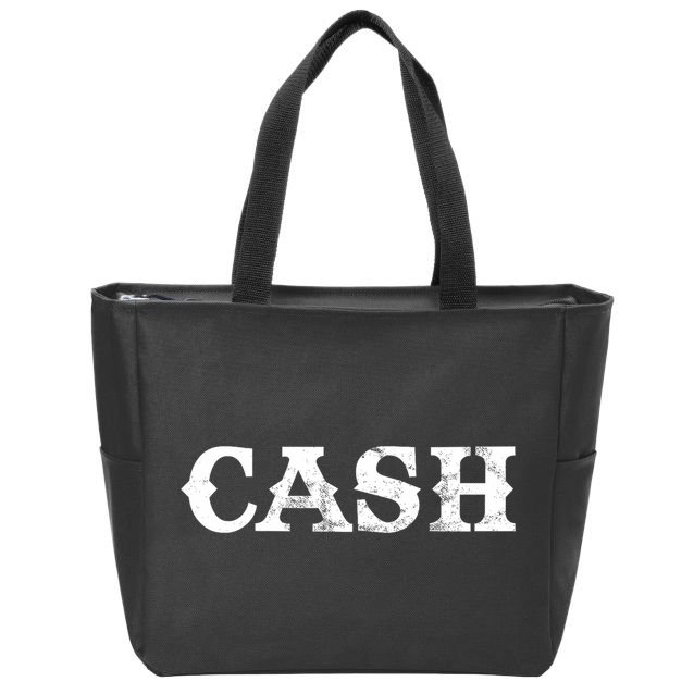 Vintage Cash Country Music Lovers Outlaw Zip Tote Bag