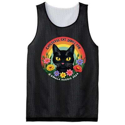 Vintage Childless Cat Ladies For Kamala Harris 2024 Mesh Reversible Basketball Jersey Tank