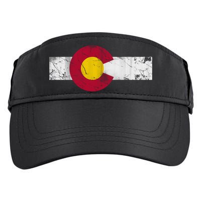 Vintage Colorful Colorado Flag Funny Gift Adult Drive Performance Visor