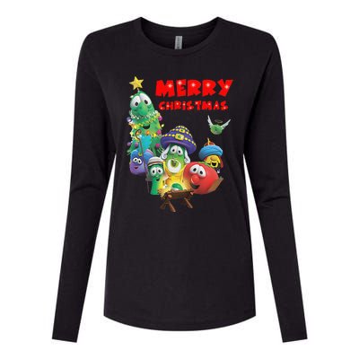 Veggietales Christmas Costume For & Adults Xmas Womens Cotton Relaxed Long Sleeve T-Shirt