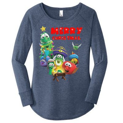 Veggietales Christmas Costume For & Adults Xmas Women's Perfect Tri Tunic Long Sleeve Shirt