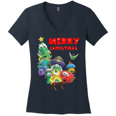 Veggietales Christmas Costume For & Adults Xmas Women's V-Neck T-Shirt