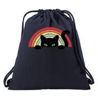 Vintage Cute Cat Teen Girl Cat Lover Drawstring Bag