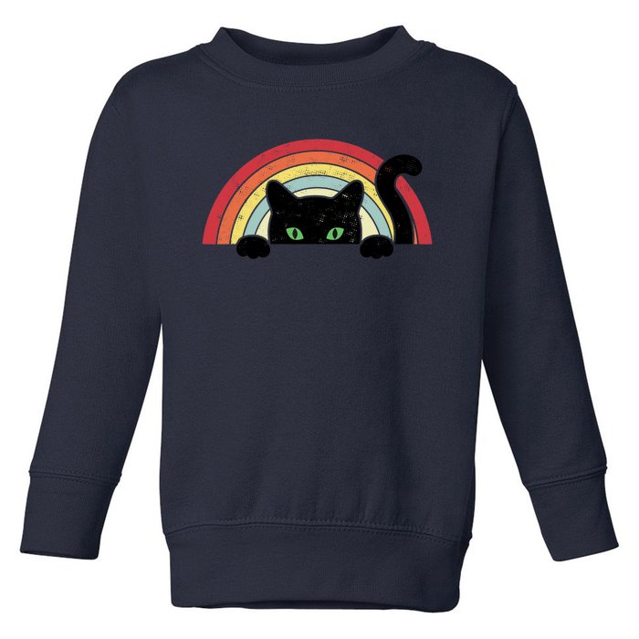 Vintage Cute Cat Teen Girl Cat Lover Toddler Sweatshirt