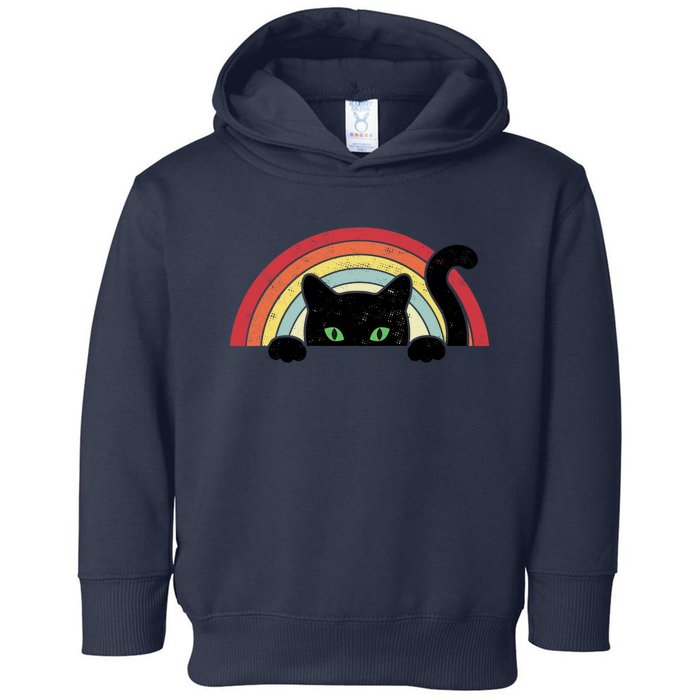 Vintage Cute Cat Teen Girl Cat Lover Toddler Hoodie