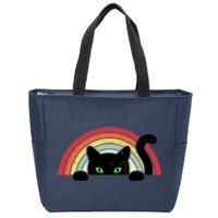 Vintage Cute Cat Teen Girl Cat Lover Zip Tote Bag