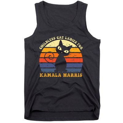 Vintage Childless Cat Ladies For Kamala Harris Retro Cat Tank Top