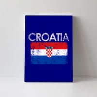 Vintage Croatia Croatian Flag Pride Great Gift Canvas