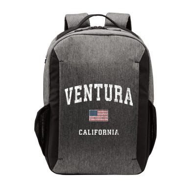 Ventura California Ca Vintage American Flag Sports Design Vector Backpack