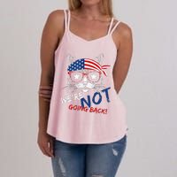 Vintage Childless Cat Lady WeRe Not Going Back Kamaala Women's Strappy Tank