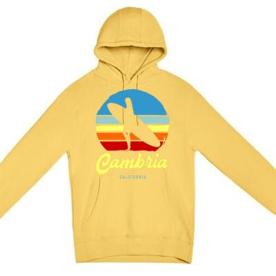 Vintage Cambria California Surf Meaningful Gift Premium Pullover Hoodie