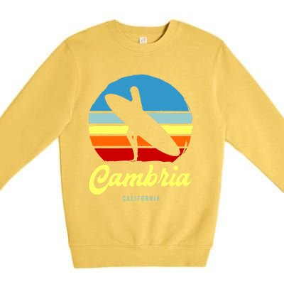 Vintage Cambria California Surf Meaningful Gift Premium Crewneck Sweatshirt