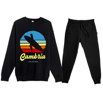 Vintage Cambria California Surf Meaningful Gift Premium Crewneck Sweatsuit Set