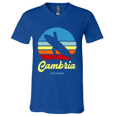 Vintage Cambria California Surf Meaningful Gift V-Neck T-Shirt