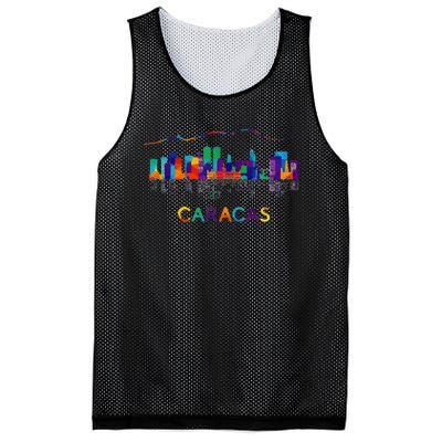 Venezuela Caracas City Arepas Pan Venezuelan Flag Avila Mesh Reversible Basketball Jersey Tank