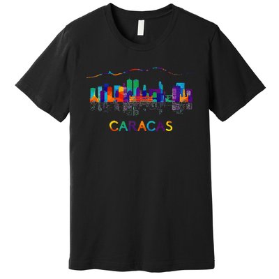 Venezuela Caracas City Arepas Pan Venezuelan Flag Avila Premium T-Shirt