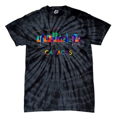 Venezuela Caracas City Arepas Pan Venezuelan Flag Avila Tie-Dye T-Shirt