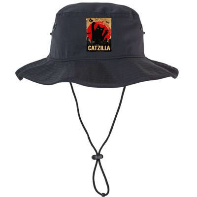 Vintage Catzilla Cat Lovers City Attack Funny Cat Bucket Hat