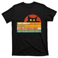 Vintage Childless Cat Ladies For Kamala Harris President President Kamalaharris T-Shirt