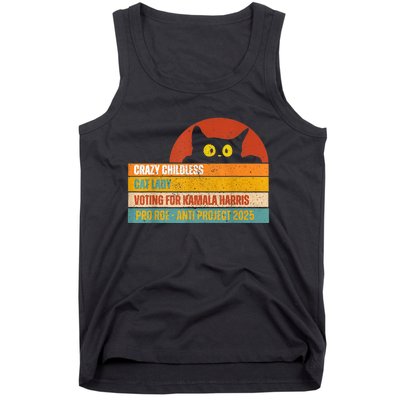 Vintage Childless Cat Ladies For Kamala Harris President President Kamalaharris Tank Top